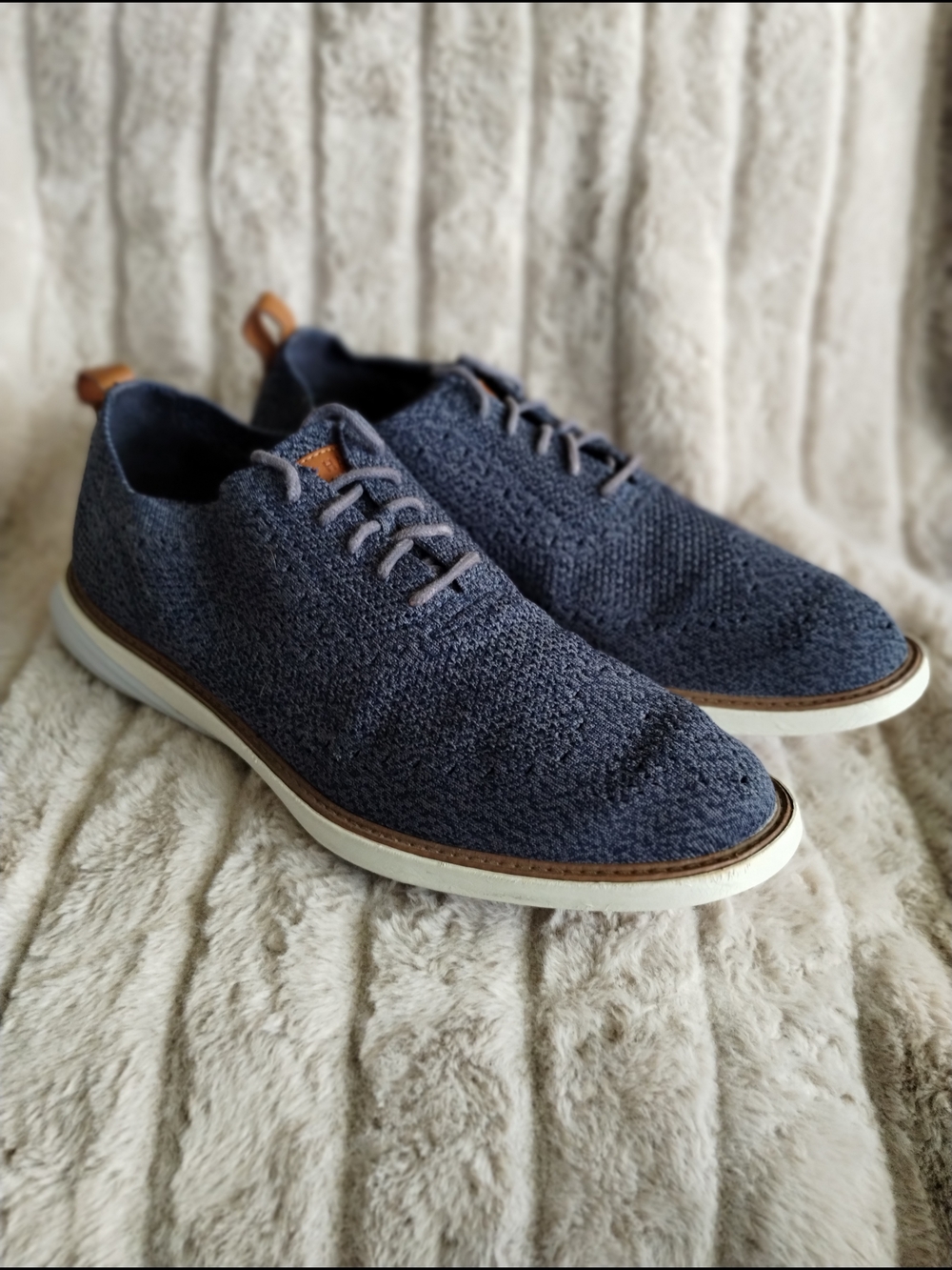 Cole Haan Knit Oxford Sneakers Men’s 9 Navy Stitchlite Comfort Shoe